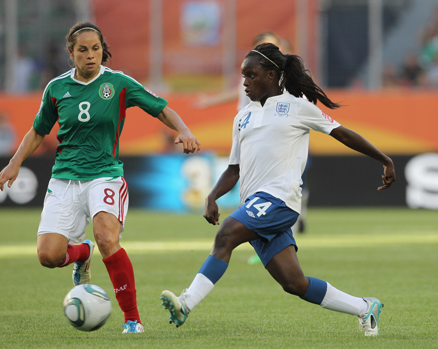 Eniola Aluko in action for England at the FIFA Women's World Cup 2011.